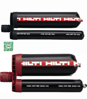 So sánh Keo cấy thép Hilti RE500 V4 và RE100