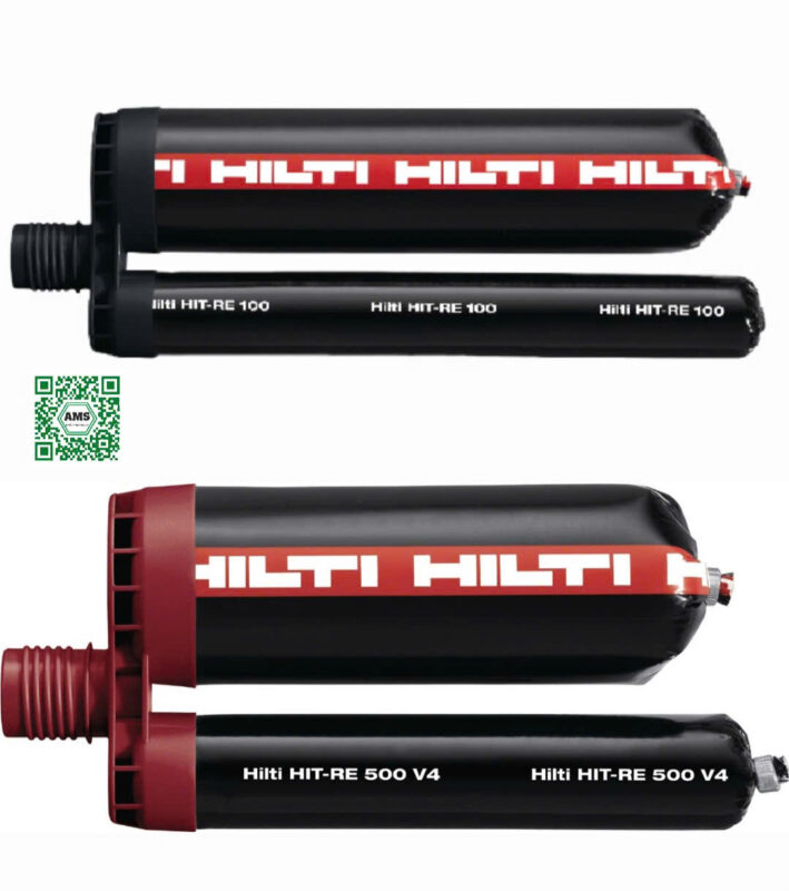 So sánh Keo cấy thép Hilti RE500 V4 và RE100