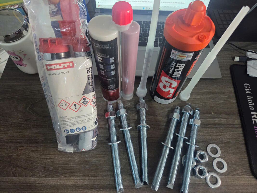 Bulong hóa chất – giải pháp neo cấy phổ biến trong cải tạo và lắp đặt kỹ thuật
